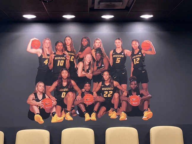 This dye cut wall mural was made for Mizzou.