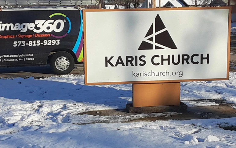 Karis Church Monument Sign